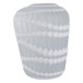 13" Warwick Large Carved Glass Vase - White