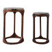 20" / 23" Petrified Wood Top Accent Tables (Set of 2) - Ivory