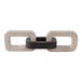 13" x 4 Marble Chain Link Object - Ivory / Black