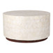 31 x 16" Round Capiz Coffee Table - Ivory