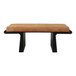 45" x 18" Suede Top Modern Bench - Brown / Black
