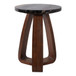22 x 16" Petrified Wood Top Open Base Accent Table - Dark Brown