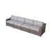 Contemporary Outdoor Rattan Wicker Sectional Seating Group With Cushions