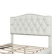 Upholstered Platform Bed With Saddle Curved Headboard And Diamond Tufted Details