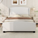 High Headboard Wingback Linen Upholstered Bed