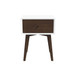 Avery - Night Stand 1 Drawer - Dark Brown / White