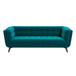 Addison - Large Velvet Sofa - Brown / Teal