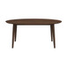 Ada - Mid-Century Modern Style Oval Dining Table - Brown