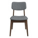 Carlos - Solid Back Side Chair (Set of 2) - Brown / Gray