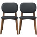 Kelsey - Dining Chair (Set of 2) - Black / Brown