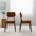 Carlos - Solid Back Side Chair (Set of 2) - Brown / Burnt Orange