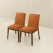 Ines - Dining Chair (Set of 2) - Brown / Burnt Orange