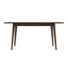 Levi - Modern Style Rectangular Dining Kitchen Table - Dark Brown / White