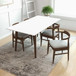 Levi - Modern Style Rectangular Dining Kitchen Table - Dark Brown / White