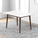 Levi - Modern Style Rectangular Dining Kitchen Table - Dark Brown / White