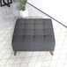 Addison - Square Upholstered Ottoman - Dark Gray