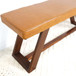 Marley - Genuine Leather Bench - Amber