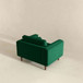 Amber - Velvet Lounge Chair - Brown / Dark Green