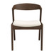 Dakota - Velvet Dining Chair (Set of 2) - Cream White / Dark Brown