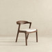 Dakota - Velvet Dining Chair (Set of 2) - Cream White / Dark Brown