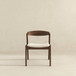 Dakota - Velvet Dining Chair (Set of 2) - Cream White / Dark Brown