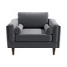 Amber - Velvet Lounge Chair - Brown / Gray