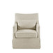 Modern Design London Skirted Swivel Chair Traditional Aesthetic Polyester - Beige