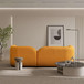 Donna - Japandi Style Boucle Sofa - Dark Yellow / Rustic