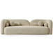 Donna - Japandi Style Boucle Sofa - Cream / Ivory