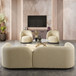 Donna - Japandi Style Boucle Sofa - Cream / Ivory