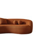 Drake - Japandi Style Curvy Boucle Sofa - Burnt Orange