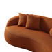 Drake - Japandi Style Curvy Boucle Sofa - Burnt Orange