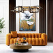 Eden - Modern Tufted Chesterfield Sofa - Burnt Orange / Orange