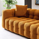 Eden - Modern Tufted Chesterfield Sofa - Burnt Orange / Orange