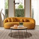 Drake - Japandi Style Curvy Sofa - Yellow