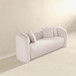 Mason - Mid-Century Modern Luxury Tight Back Curvy Couch - White