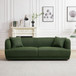 Larisa - Mid-Century Modern Linen Sofa - Dark Green