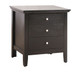 3 Drawer Nightstand - Black