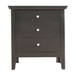 3 Drawer Nightstand - Black