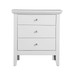 3 Drawer Nightstand - White