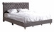 Elegant Tufted Upholstered Bed - Gray