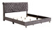 Elegant Tufted Upholstered Bed - Gray