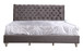 Elegant Tufted Upholstered Bed - Gray