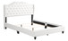 Queen Modern Upholstered Bed - White