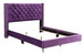 Queen Upholstered Bed - Purple