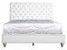 Elegant Tufted Upholstered Bed - White