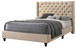King Upholstered Transitional Bed - Beige