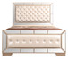 King Bed Stylish Contemporary - Off White