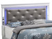 King Elegant Transitional Bed - Silver Champagne
