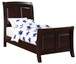 Twin Bed Stylish Contemporary - Cappuccino